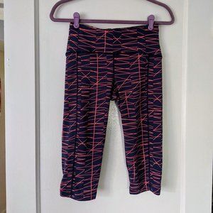 Oiselle Patterned Capris, Size 4